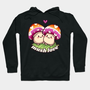 Mush Love Lesbian Flag Hoodie